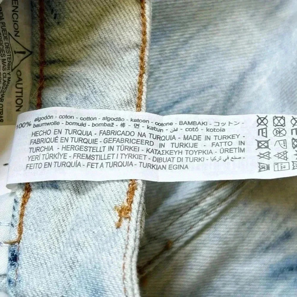 ZARA Bleached Tye Dye Festival Denim Jean Shorts Size 2 - Picture 5 of 7